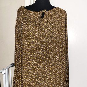 Love Change Brown/Tan Floral Tunic/Dress - M